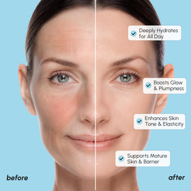 MAREE toner applied to skin with hands providing lightweight, soothing moisture