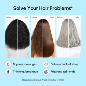 MAREE being applied to wet hair in shower for easier detangling