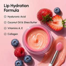 MAREE applied on lips before sleep demonstrating smooth, protective layer