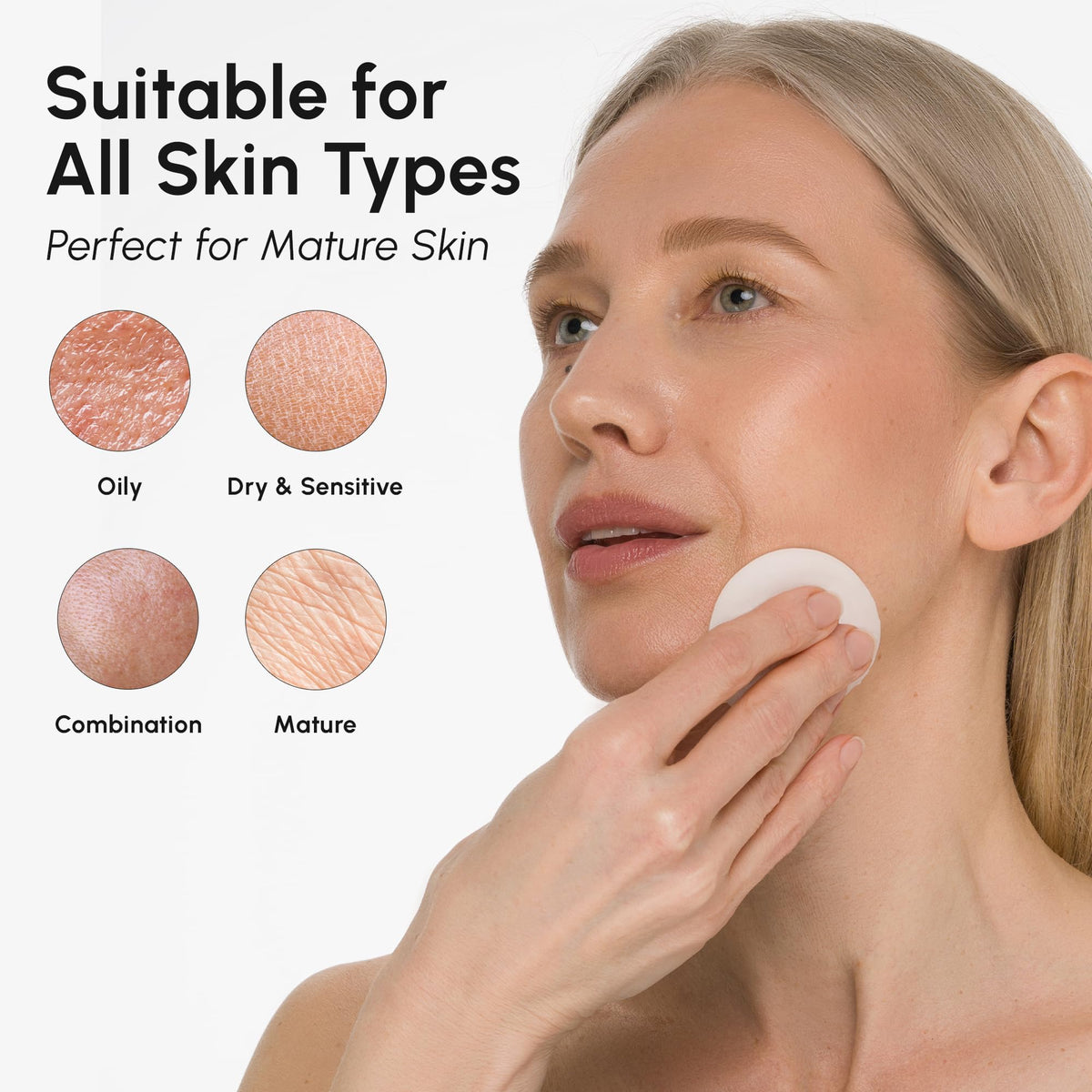 MAREE before-and-after glow comparison illustrating smoother, more luminous skin