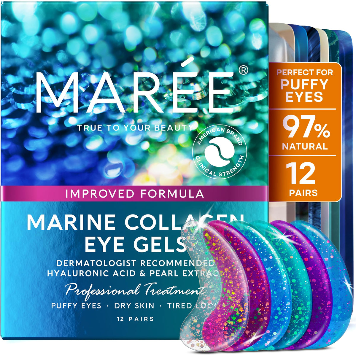 MAREE front packaging showing product benefits and compact design