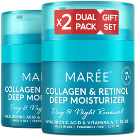 MAREE front packaging showing two jars and product benefit hydration