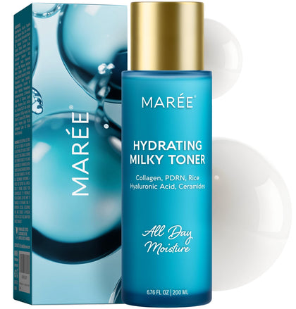 MAREE front packaging showing milky toner for easy identification and shelf appeal