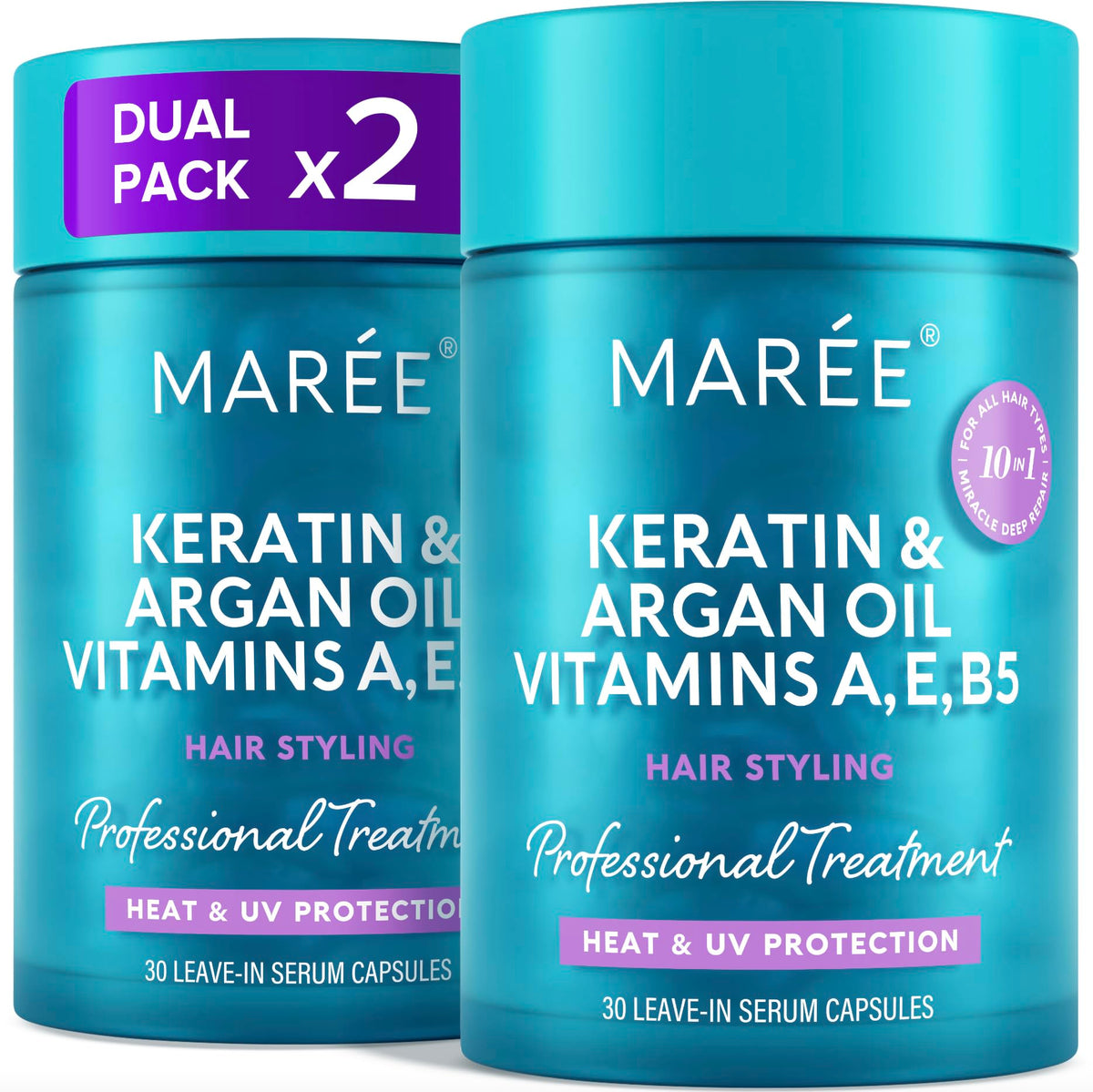 MAREE front packaging showing two-pack capsules and clear benefits