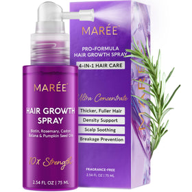 MAREE bottle front packaging showing label and slender spray design for easy use