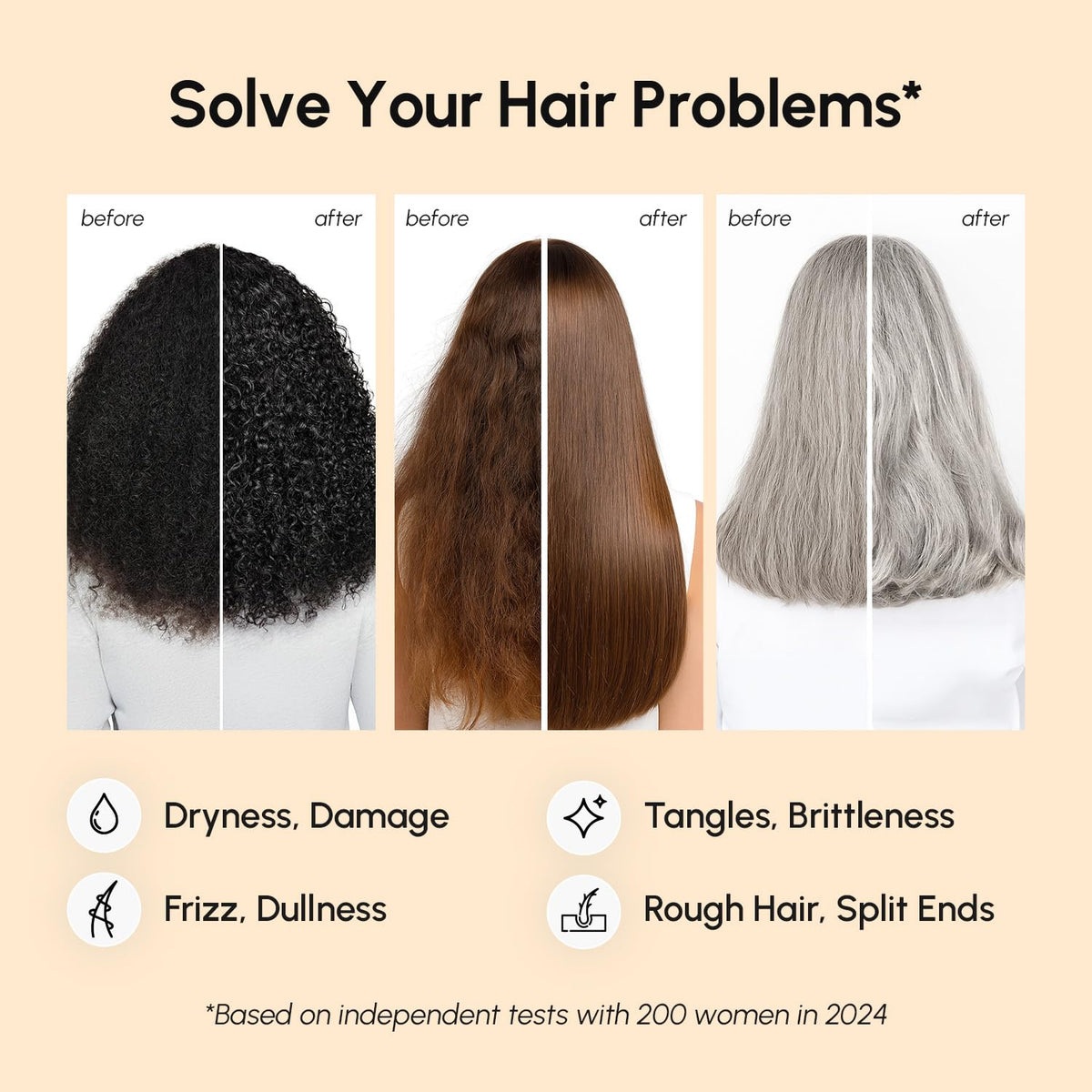 MAREE ingredients display with argan, biotin, coconut for nourishing benefit
