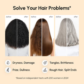 MAREE ingredients display with argan, biotin, coconut for nourishing benefit
