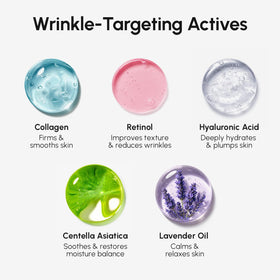 MAREE ingredients label showing collagen and retinol benefits