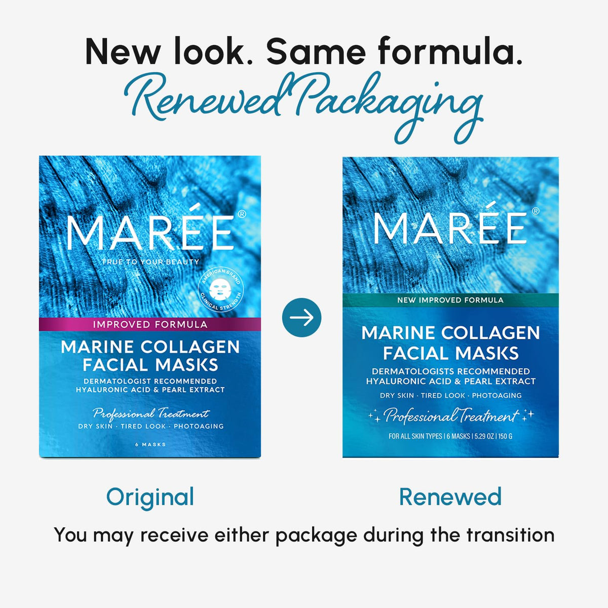 MAREE close-up of mask texture saturated with serum for visible hydration