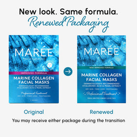 MAREE close-up of mask texture saturated with serum for visible hydration