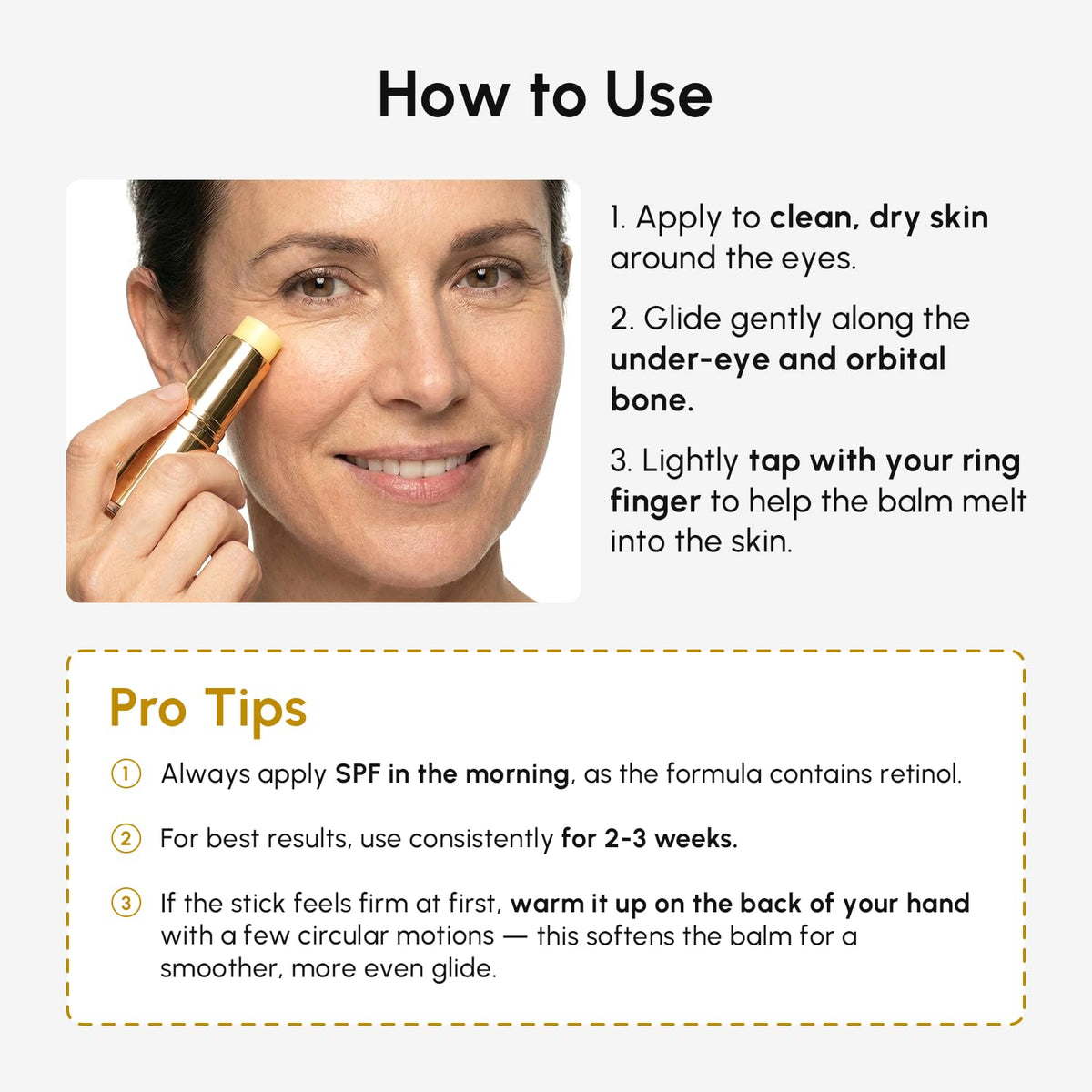 MAREE stick tip close-up showing rounded applicator for gentle application benefit