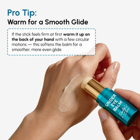 MAREE balm texture shown on skin swatch for visible hydration benefit