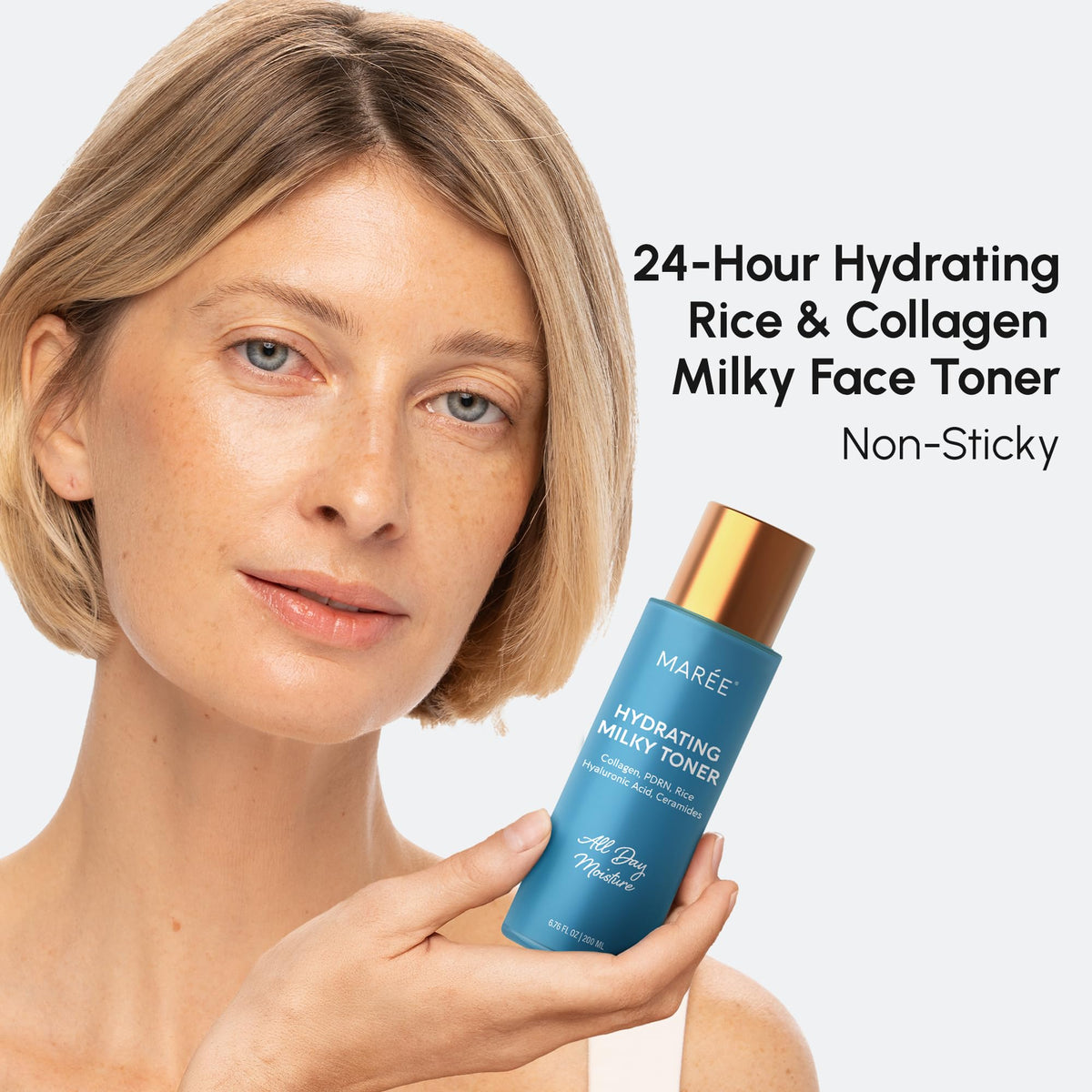 MAREE texture close-up highlighting rice-milky formula for fast-absorbing hydration