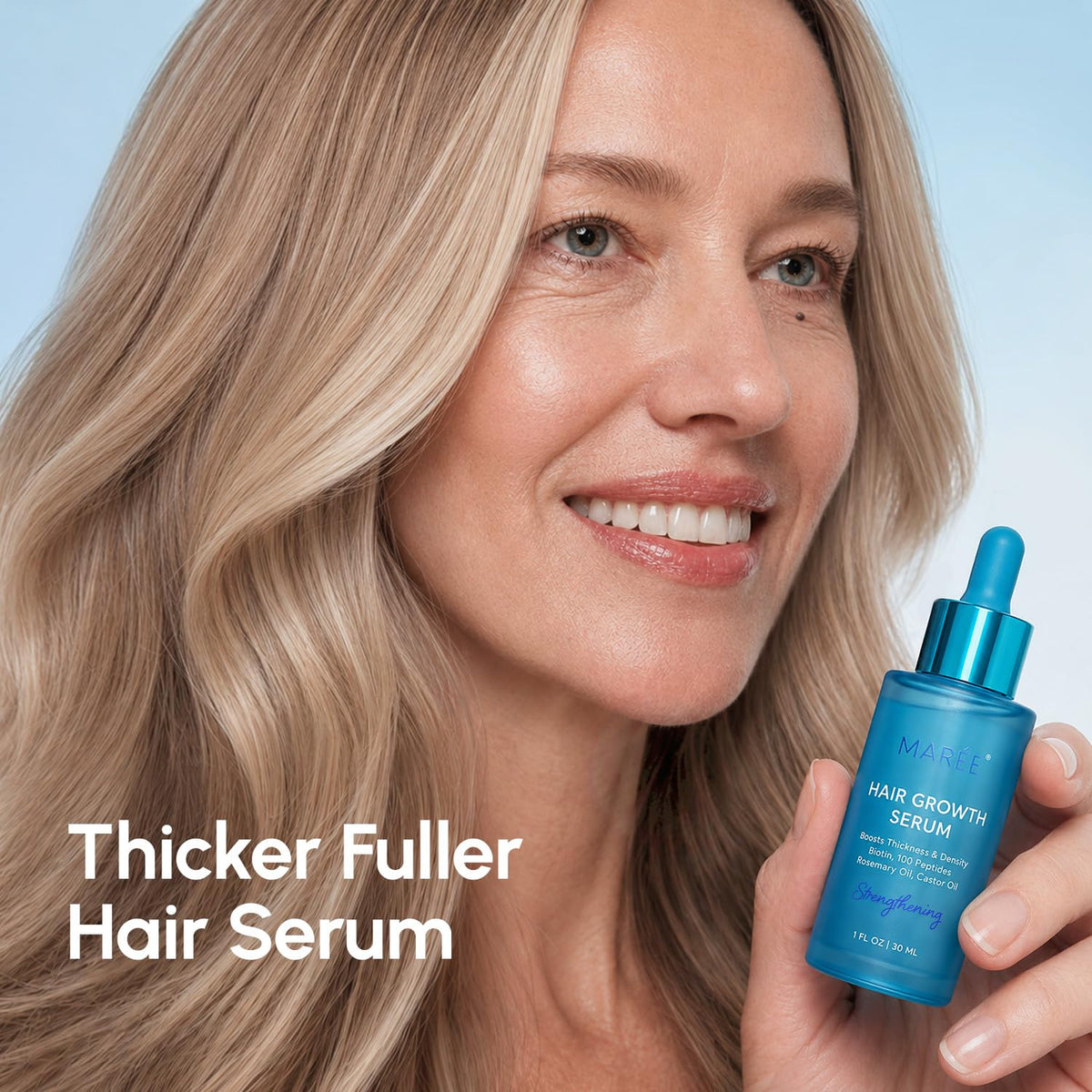 MAREE serum texture closeup highlighting non-greasy absorption and lightweight feel