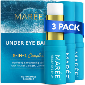 MAREE front packaging showing compact under eye balm stick and brand