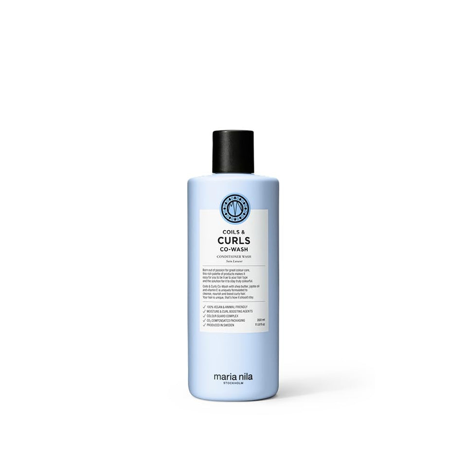 Maria Nila front bottle view showing product and easy-grip design benefit