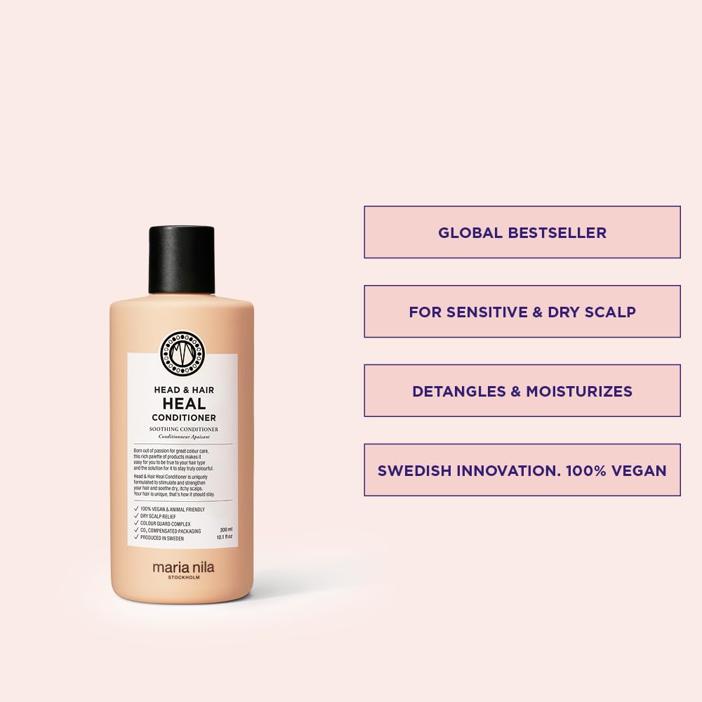 Maria Nila back label displaying ingredients and ethical certifications