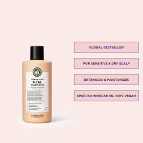 Maria Nila back label displaying ingredients and ethical certifications