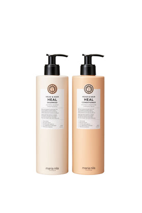 Maria Nila front packaging showing both shampoo and conditioner and clear product benefit