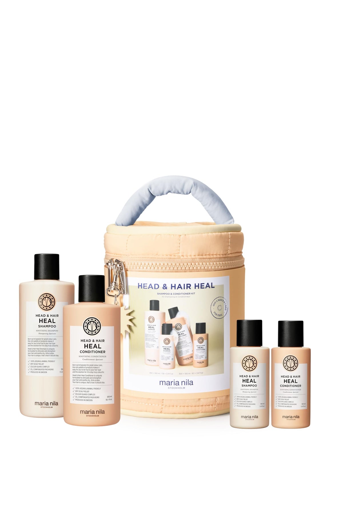 Maria Nila front packaging showing shampoo and conditioner for scalp relief