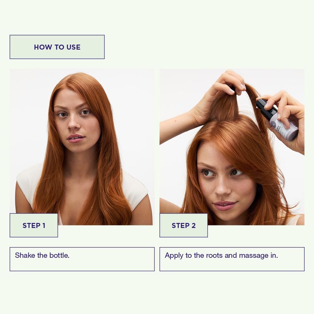 Maria Nila powder being applied at roots for instant lift and texture