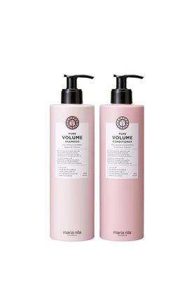 Maria Nila front packaging showing volumizing shampoo and conditioner benefits