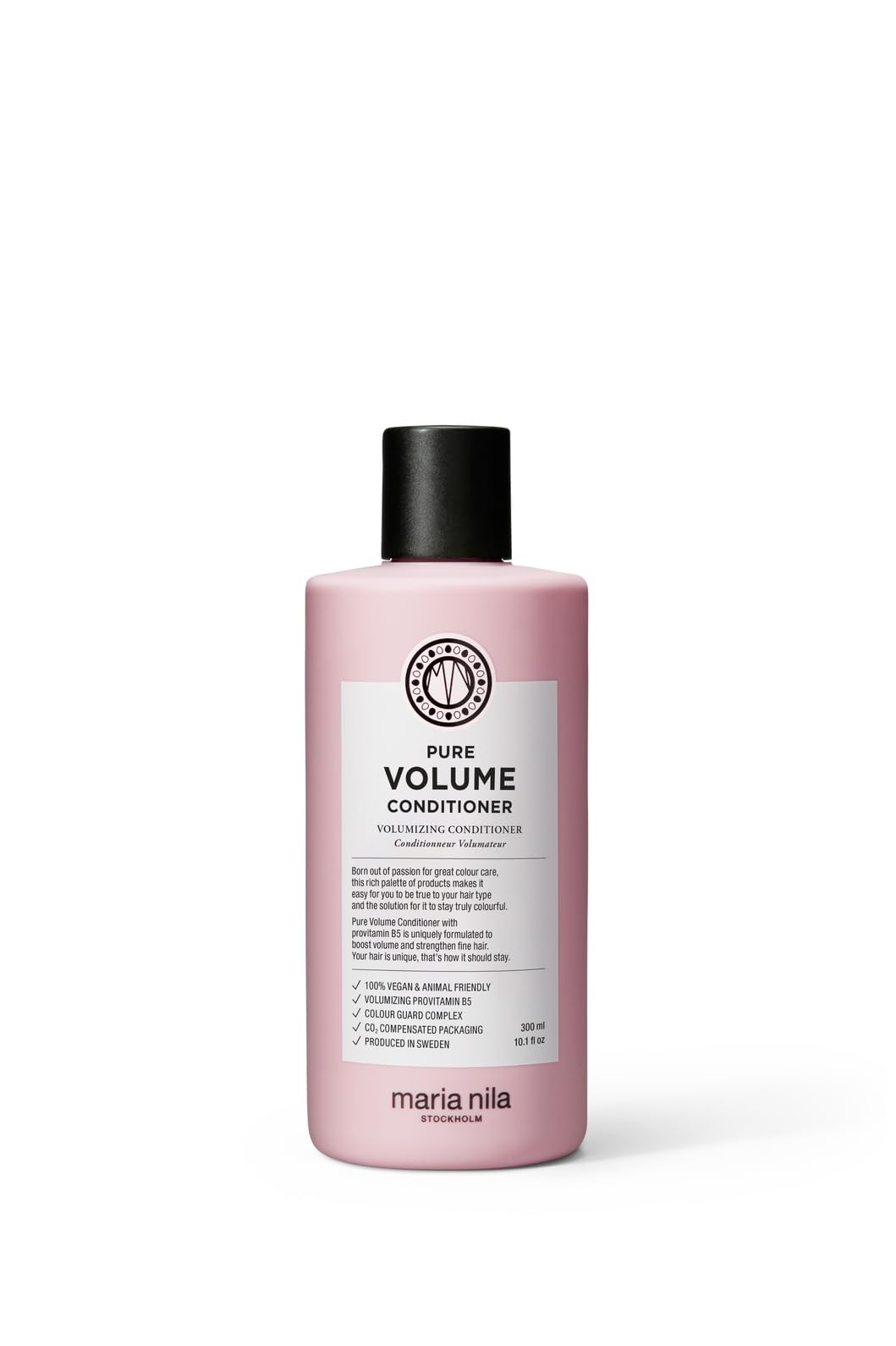Maria Nila front packaging showing bottle benefit of lightweight volume