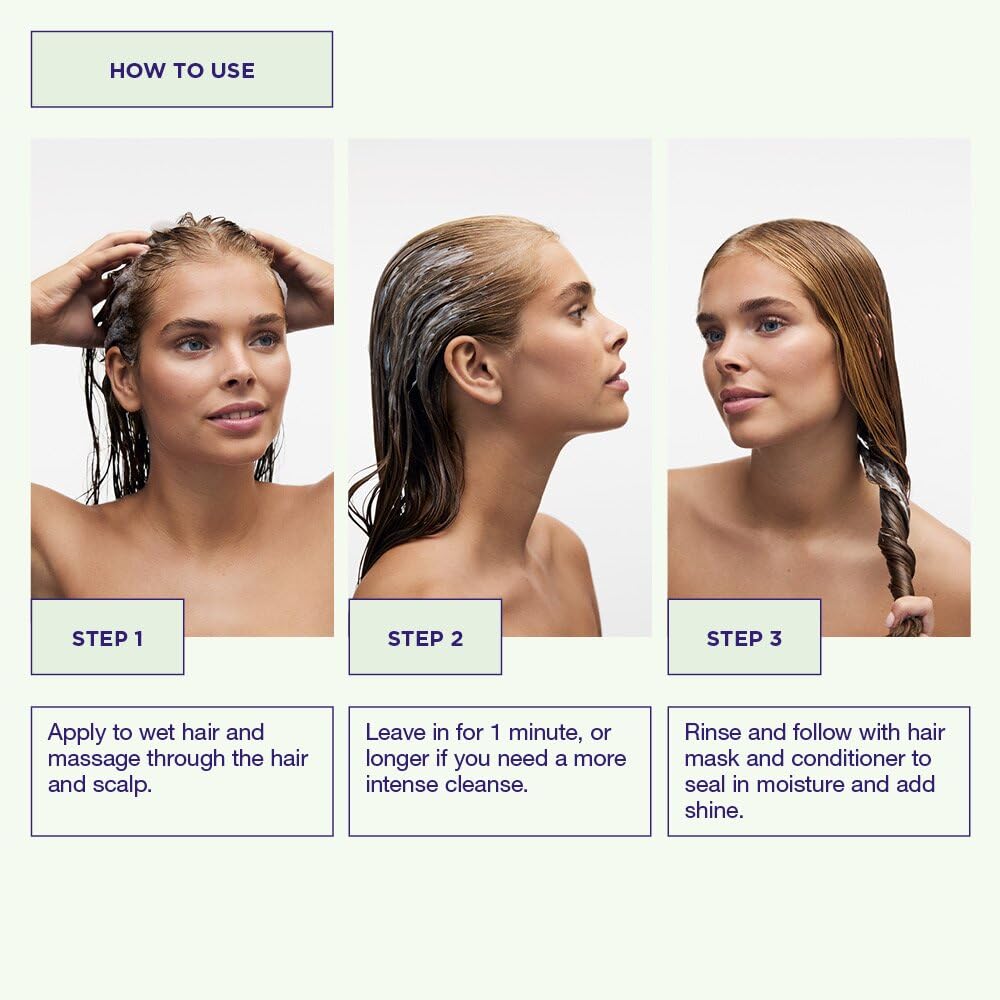 Maria Nila shampoo in shower being massaged into scalp demonstrating refreshing cooling effect
