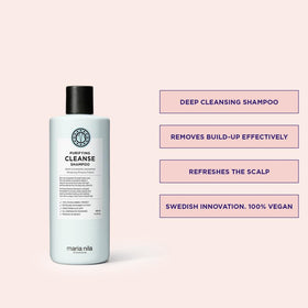 Maria Nila close-up of shampoo texture on palm highlighting smooth lather and gentle clarity