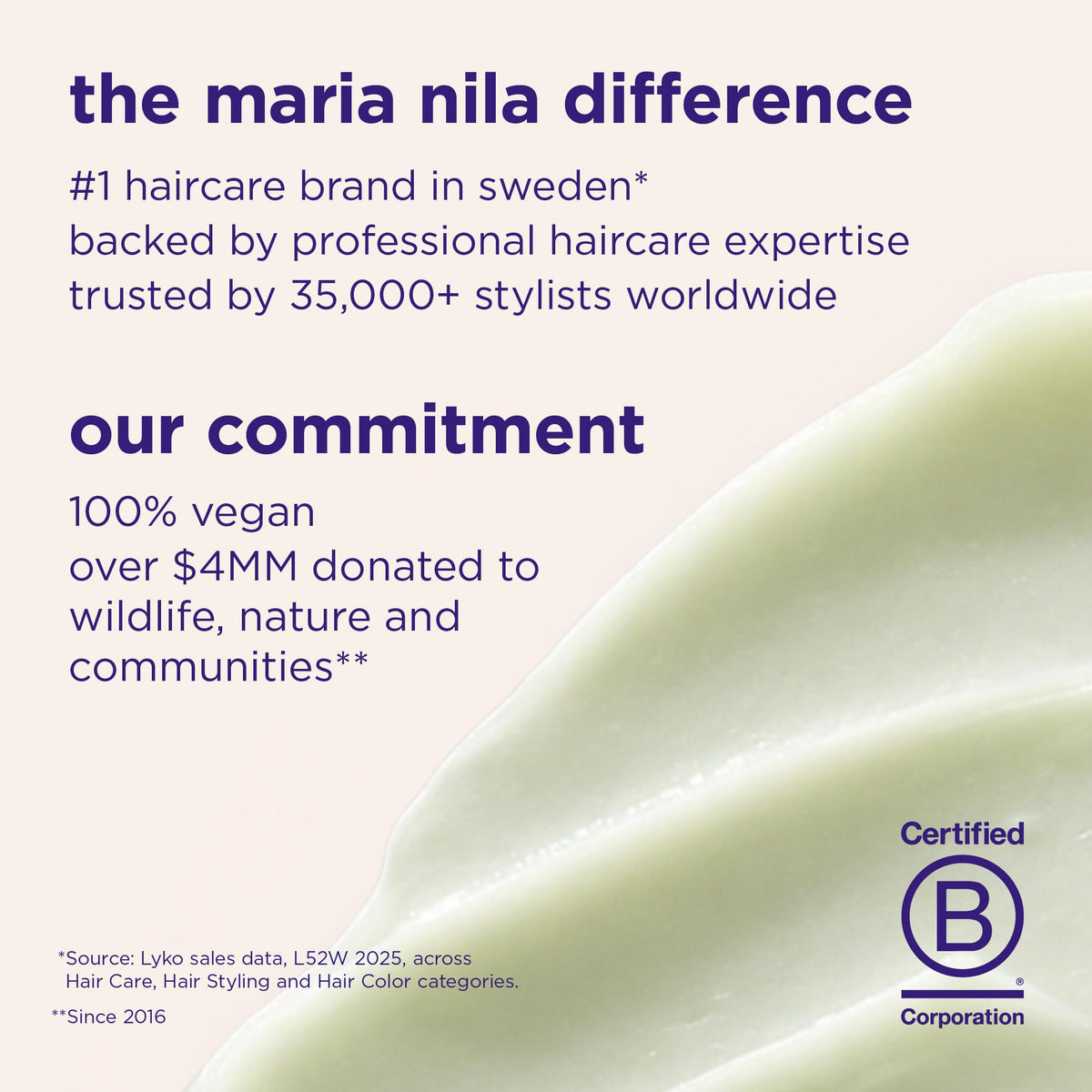 Maria Nila before and after hair comparison showing reduced breakage