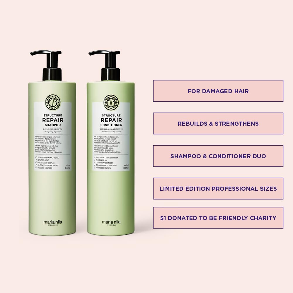 Maria Nila label close-up highlighting ingredients and certifications