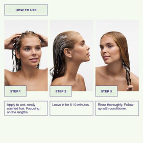 Maria Nila true soft being applied to hair ends demonstrating improved manageability
