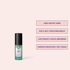 Maria Nila pump and cap detail highlighting easy dispensing benefit