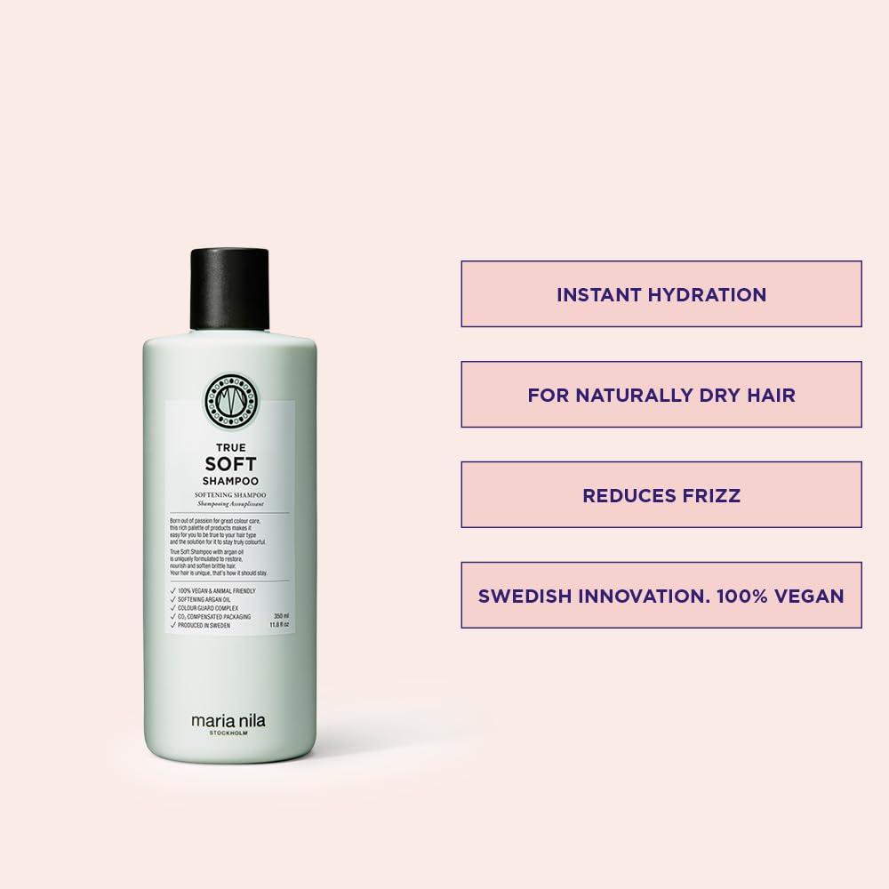 Maria Nila texture close-up with creamy lather, highlights smooth moisturizing feel