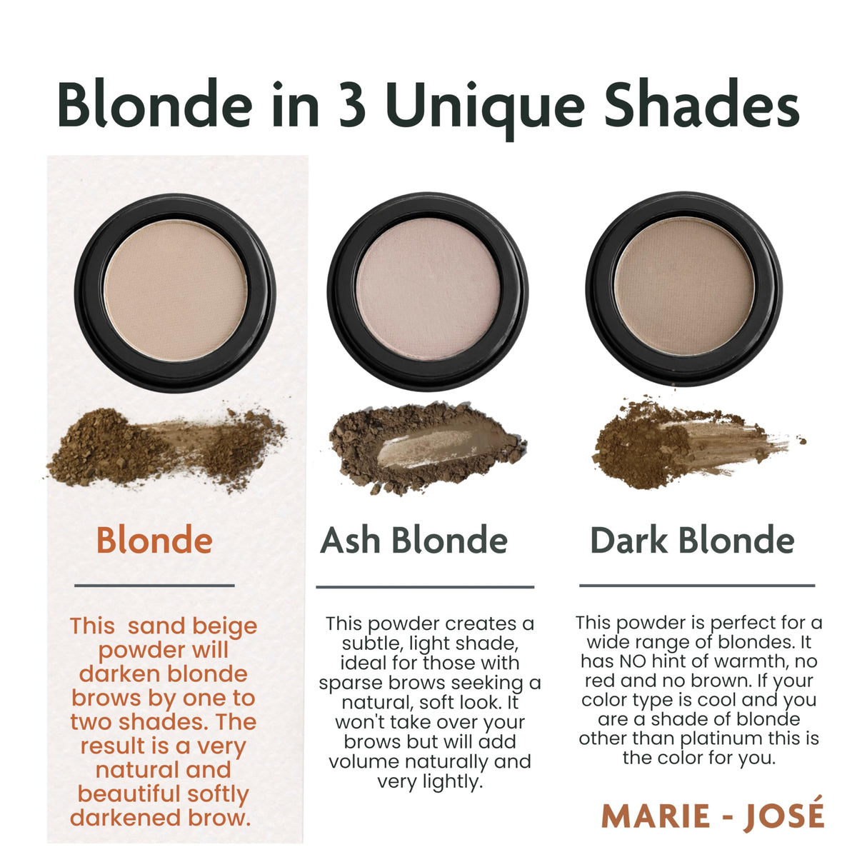 Marie-José hand swatch demonstrating sand beige payoff for blending and color match