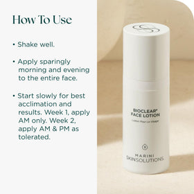 Marini SkinSolutions Bioclear next to a US quarter to show 1 oz size and easy travel-friendly portability