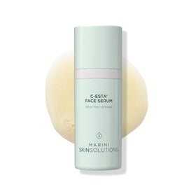 Marini SkinSolutions front bottle showing label and benefit of antioxidant protection