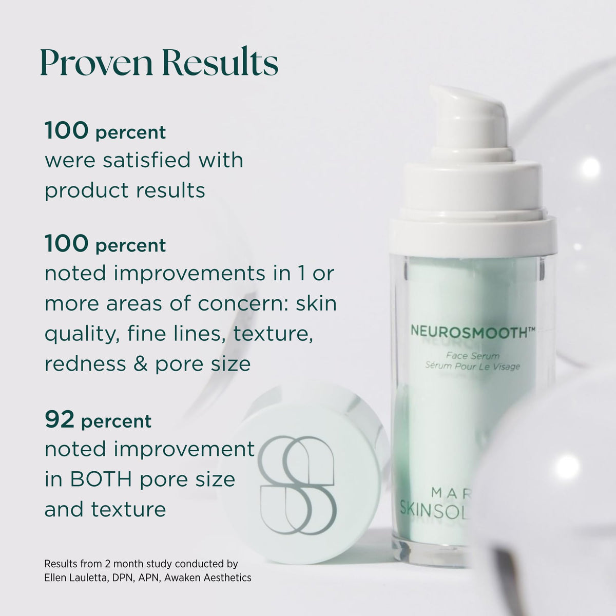Marini SkinSolutions before and after comparison showing smoother, poreless-looking benefit