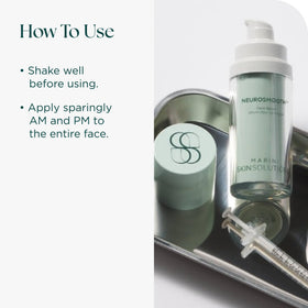 Marini SkinSolutions bottle on bathroom vanity suggesting daily routine and confidence benefit