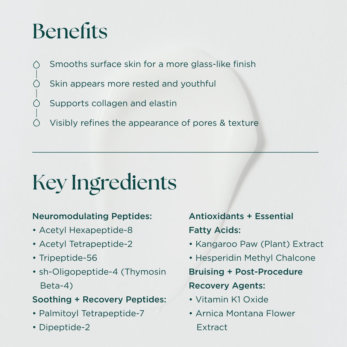 Marini SkinSolutions serum on hand to show scale and quick-absorbing texture benefit