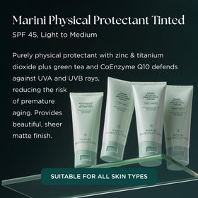 Marini SkinSolutions texture close-up showing smooth mineral tint and matte finish