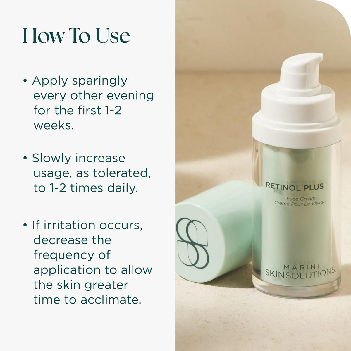 Marini SkinSolutions before and after visual showing smoother texture
