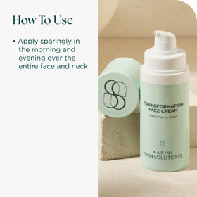 Marini SkinSolutions 1 oz jar next to ruler to show compact travel-friendly size