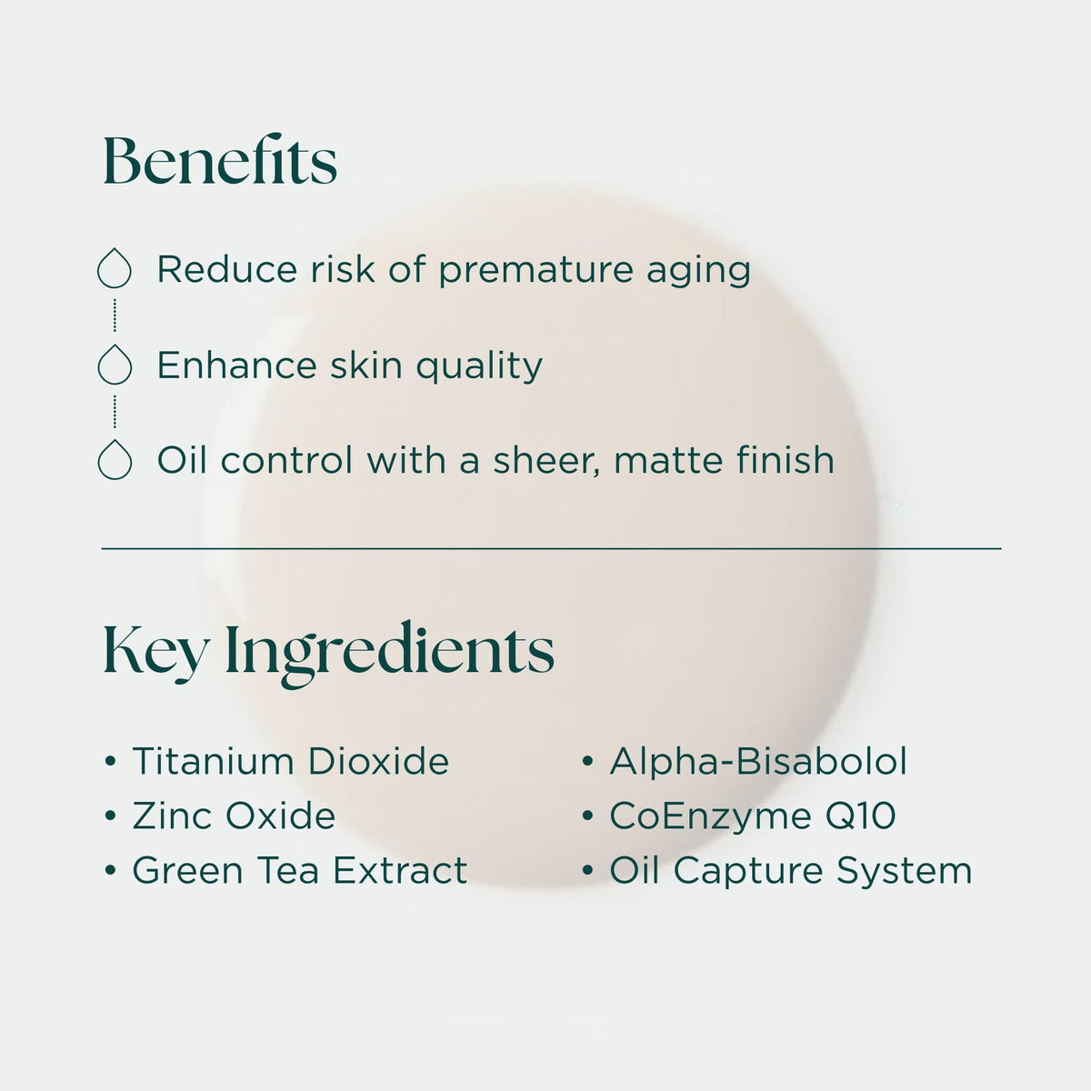 Marini SkinSolutions applied on cheek demonstrating tint blending and oil control