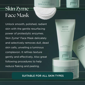 Marini SkinSolutions mask texture close-up revealing creamy enzyme consistency for gentle exfoliation