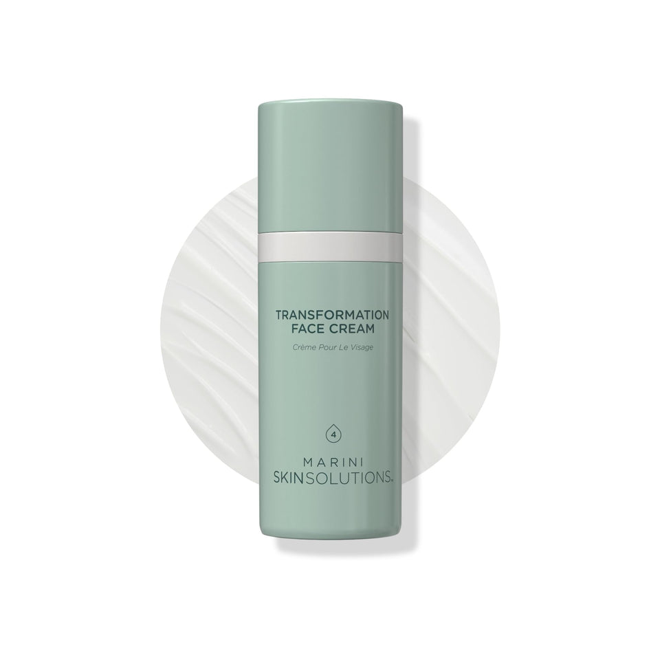 Marini SkinSolutions front packaging shows product and brand, highlighting clinical formulation benefits