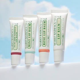 Mario Badescu travel scene with balm in purse showing portable, on-the-go hydration
