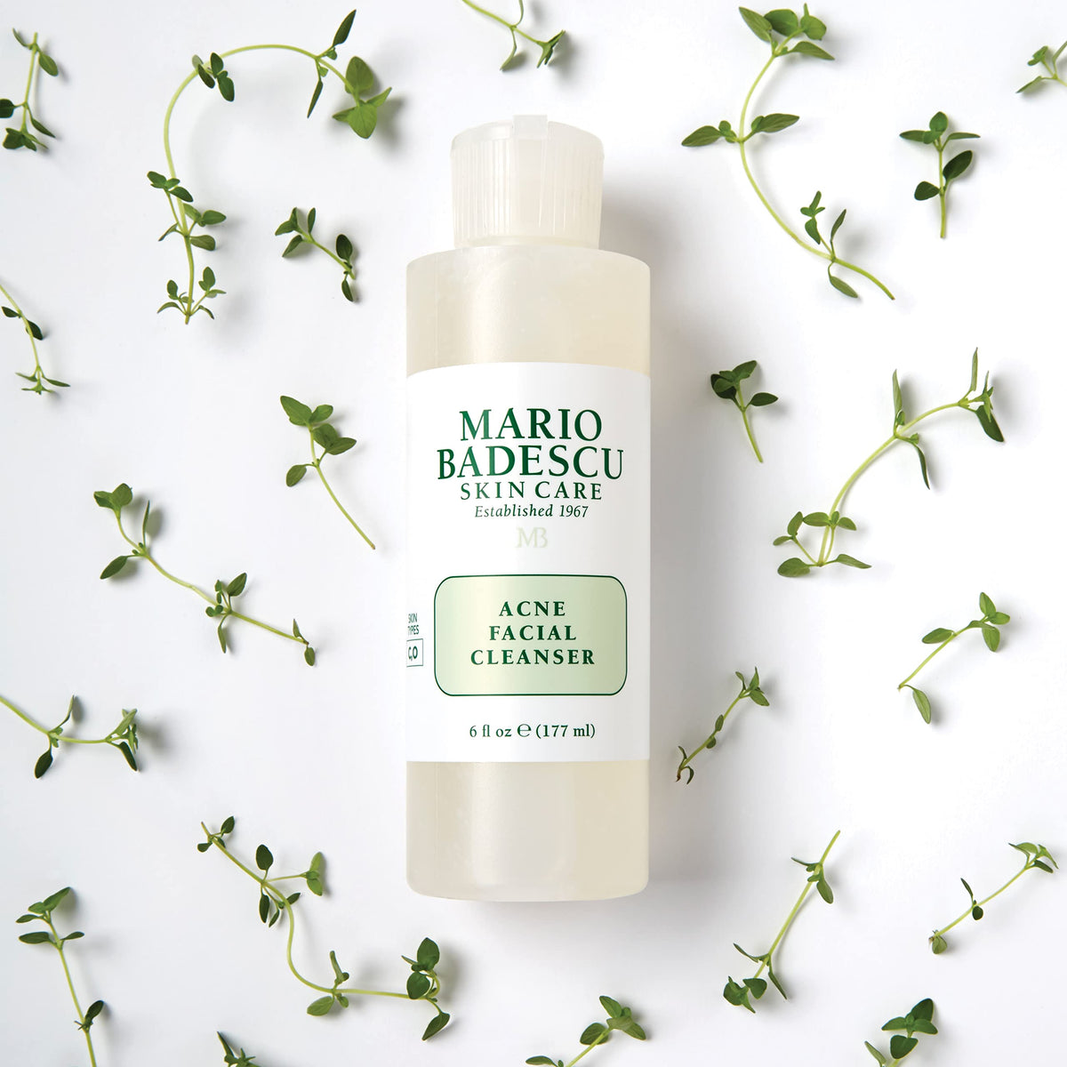 Mario Badescu thyme and aloe botanicals emphasizing soothing benefits