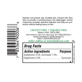 Mario Badescu moisturizer texture dispensed showing lightweight, fast-absorbing cream benefit