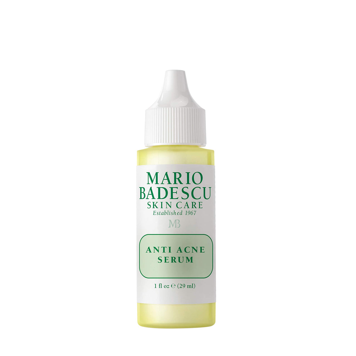 Mario Badescu front packaging showing bottle and label for quick identification and confidence